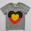 Aboriginal Love Heart tshirt. Child.