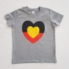 Aboriginal Love Heart tshirt. Youth
