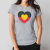 Aboriginal Love Heart tshirt. Unisex. Designed by Mark Yettica-Paulson for Super Native Unlimited.