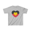 Aboriginal Love Heart tshirt. Unisex. Designed by Mark Yettica-Paulson for Super Native Unlimited.