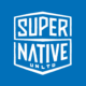 A blue background with a large white Super Native Unlimited logo. The logo is a large S with the word SUPER inside the top part of the S and the word NATIVE in the bottom part of the S. Underneath NATIVE is the word UNLTD in a smaller font. The words are in white.